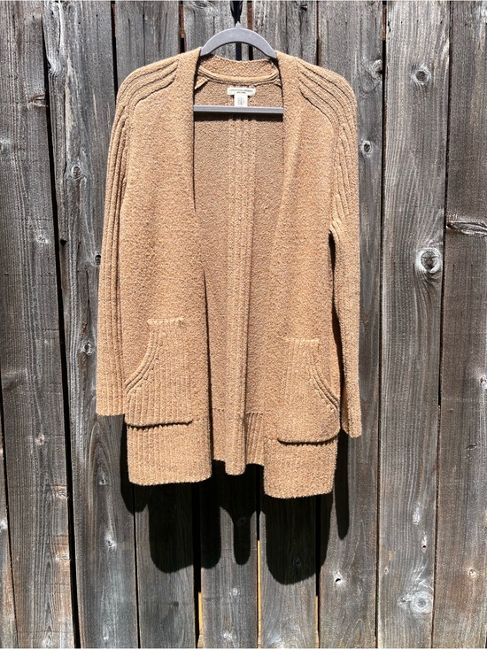 Christian Siriano Sweaters - Christian Siriano New York tan open cardigan duster size XS